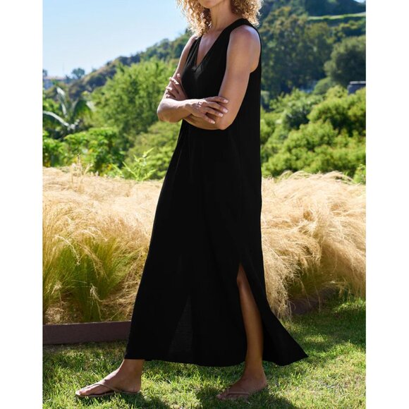 NEW Athleta Santorini Modal Maxi Dress // Black - Picture 2 of 11